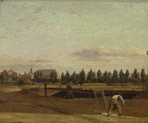Excavation du canal du Régent, avec vue sur la chapelle de Marylebone