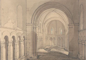 Intérieur de la chapelle de Saint Julien, près de Rouen, Normandie