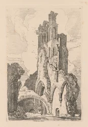 Liber Studiorum : Planche 34, Abbaye de Llanathony, Monmouthshire