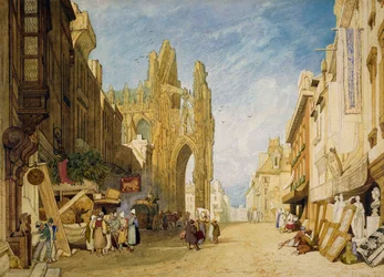 Scène de rue à Alençon, Normandie