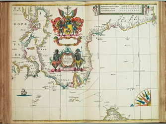 Carte des côtes maritimes de Landsend en Angleterre au Cap de Bonne-Espérance