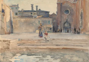 Campo dei Frari, Venise, vers 1880