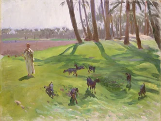 Paysage avec chevrier, 1890-91