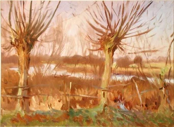 Paysage avec arbres, Calcot-on-the-Thames, vers 1888