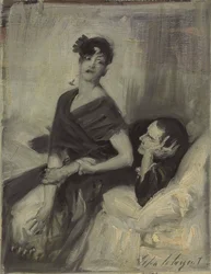 Homme et femme sur un lit, vers 1880-1882