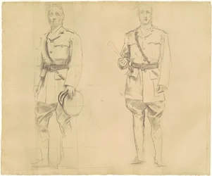 Études des généraux Plumer et Haig pour les officiers généraux de la Première Guerre mondiale [recto], 1920-1922