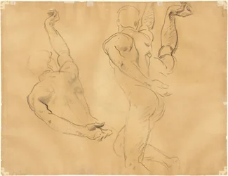 Études de nus masculins (verso)