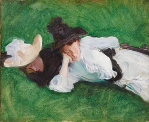 Deux filles sur une pelouse, 1889