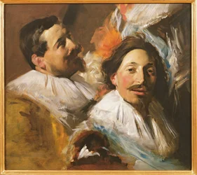 Deux têtes du Banquet des Officiers, 1880