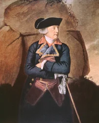 Amiral Richard Howe (lithographie en couleur)