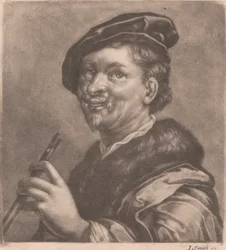 Homme jouant de la flûte