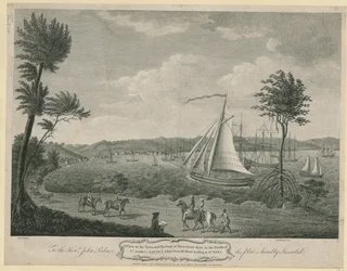 Vue de la ville et du port de Montego Bay, dans la paroisse de St. James, Jamaïque : prise de la route menant à St. Ann