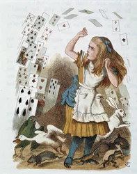 Cartes à jouer - dans « Alice au pays des merveilles » par Lewis Carroll, illustration de John Tenniel (1820-1914)