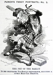 Satire politique représentant William Ewart Gladstone