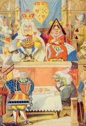 Le procès du Valet de Cœur, illustration tirée d’« Alice au pays des merveilles » de Lewis Carroll (1832-9)