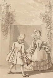 Hogarth déclarant son amour à Miss Thornhill