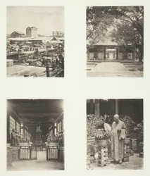 Un magasin de prêt sur gage à Canton, Temple Honam, Canton, Temple des Cinq Cents Dieux, Canton...