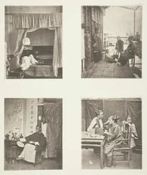 Une bouffée de pipe à opium à la maison, après le dîner, lecture pour les honneurs, la toilette, vers 1868