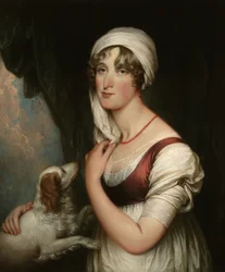 Sarah Trumbull avec un épagneul