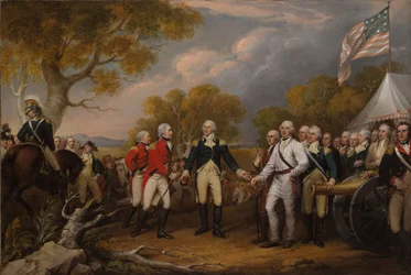 La reddition du général Burgoyne à Saratoga, le 16 octobre 1777