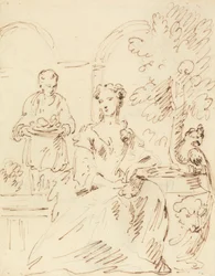 Dame et cacatoès