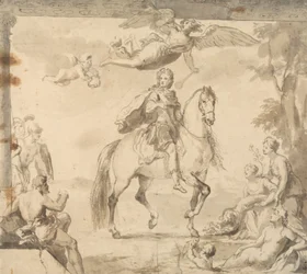 Étude préparatoire pour la décoration "Portrait équestre de George I"