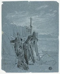 Stockade près de la côte