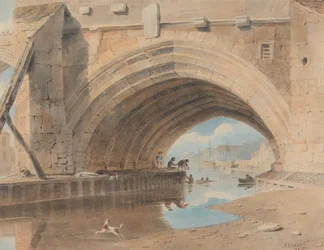 Sous le pont Ouse, baignade