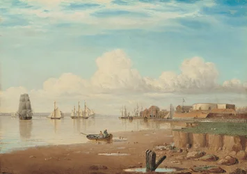 Navires sur le Humber et le South Blockhouse, début des années 1830