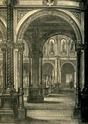 Cour centrale ou de prêt, Musée de South Kensington, vers 1860, 1881