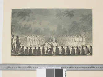 F.5 Une danse nocturne par des hommes, à Hapaee, vers 1773-84