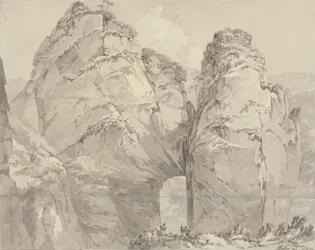 Vue depuis le trou du Renard, Dovedale, Derbyshire