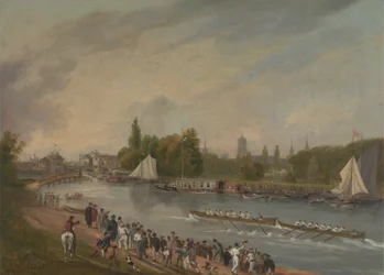 Une Course de Bateaux sur la Rivière Isis, Oxford