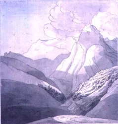 Les Alpes près de la source du Rhin