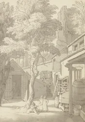 La cour de la maison de M. Bank, Northernhay, Exeter