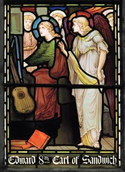 Sainte Cécile chantant, Fenêtre de la Chapelle de la Dame