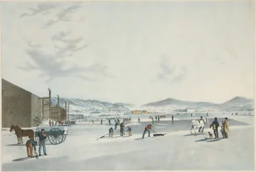 Rockland Lake - Coupe de glace. Vue du nord-est, pub. 1849