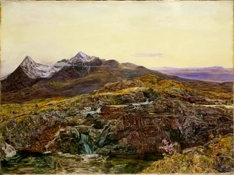 Crête de Cuillin, Skye, depuis Sligachan