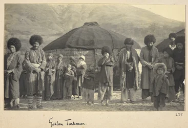 Province de Khorasan Razavi, Iran, vers 1908 (photo en noir et blanc)