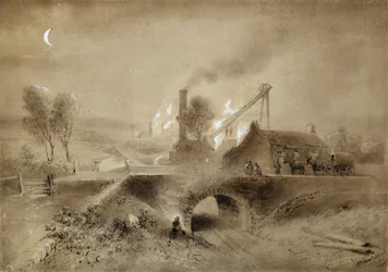 Tête de puits et chemin de fer