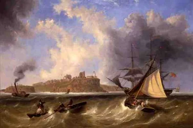 Vue de la mer de Tynemouth Haven