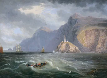 South Stack Rock (huile sur toile)