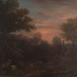 Paysage classique : soir