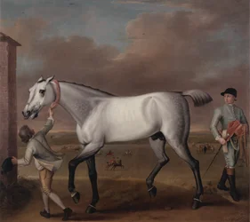 Le cheval de course gris du duc de Hamilton 
