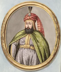 Amurath (Murad) IV (1612-1640), sultan de 1623 à 1640, tiré de « Une série de portraits des empereurs de Turquie ».