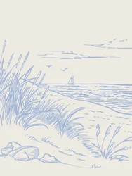 Scène côtière sereine
