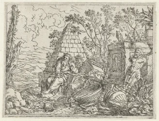 Démocrite méditant