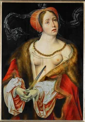 Lucretia (peinture sur bois de chêne)