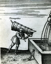 Un apprenti puisant de l