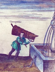 Un apprenti puisant de l